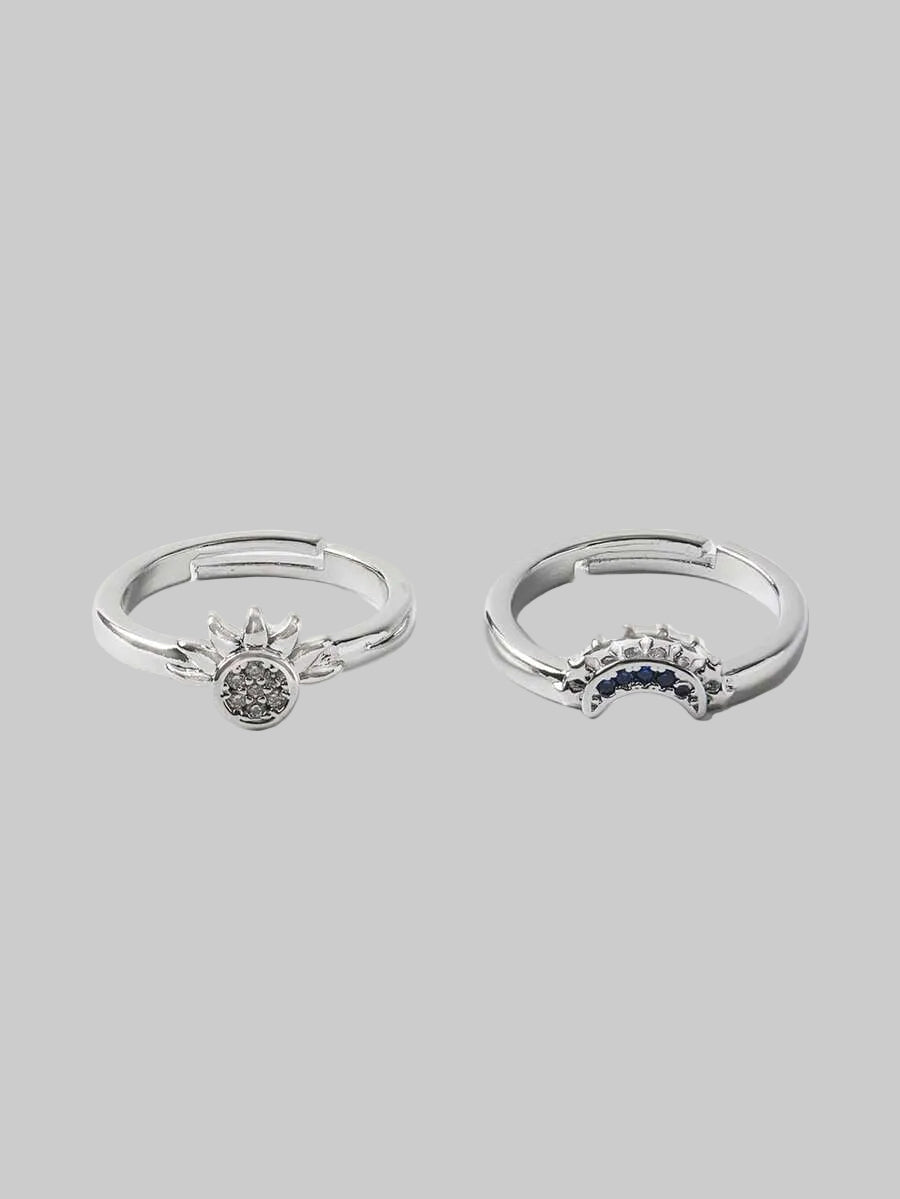 sun moon ring set