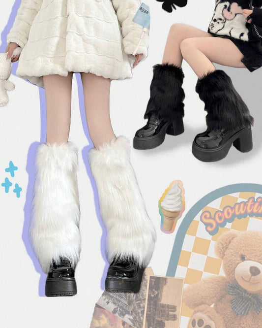 fur leg warmers
