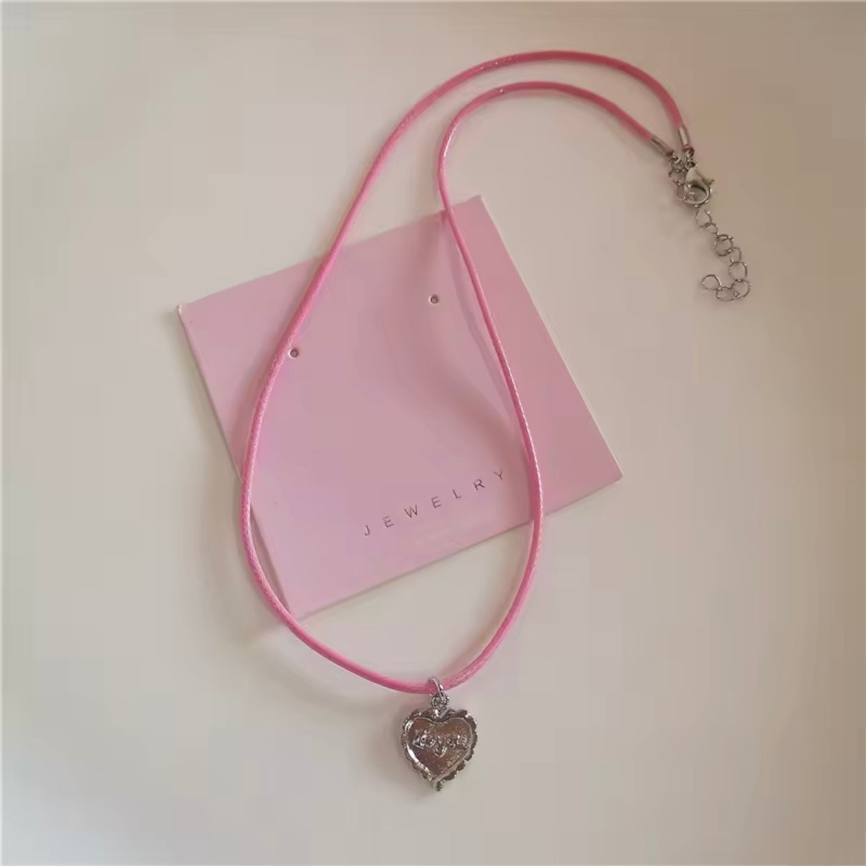 kpop pink y2k necklaces