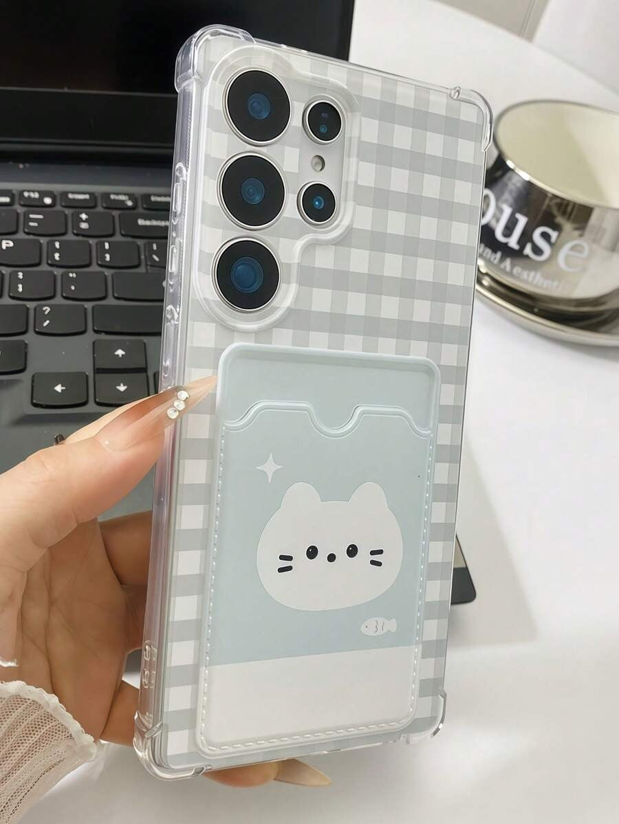 plaid cat case for androids