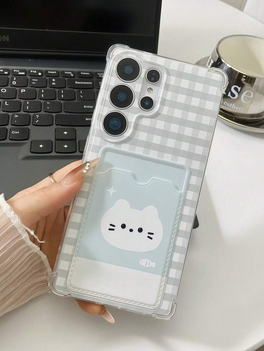 plaid cat case for androids