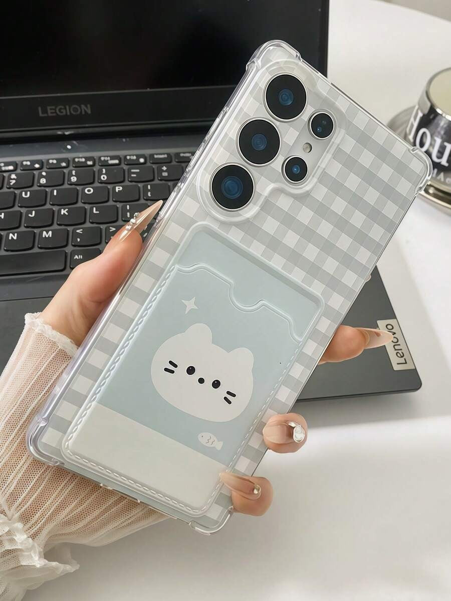 plaid cat case for androids