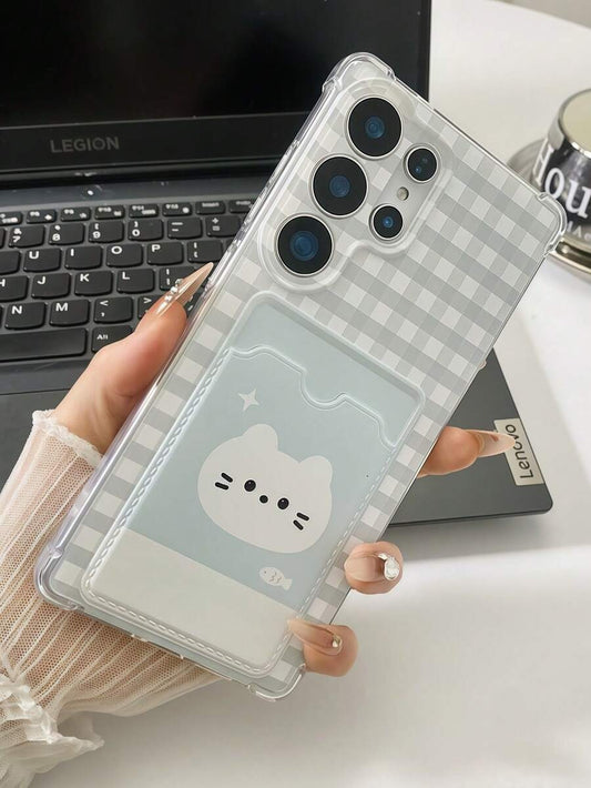 plaid cat case for androids