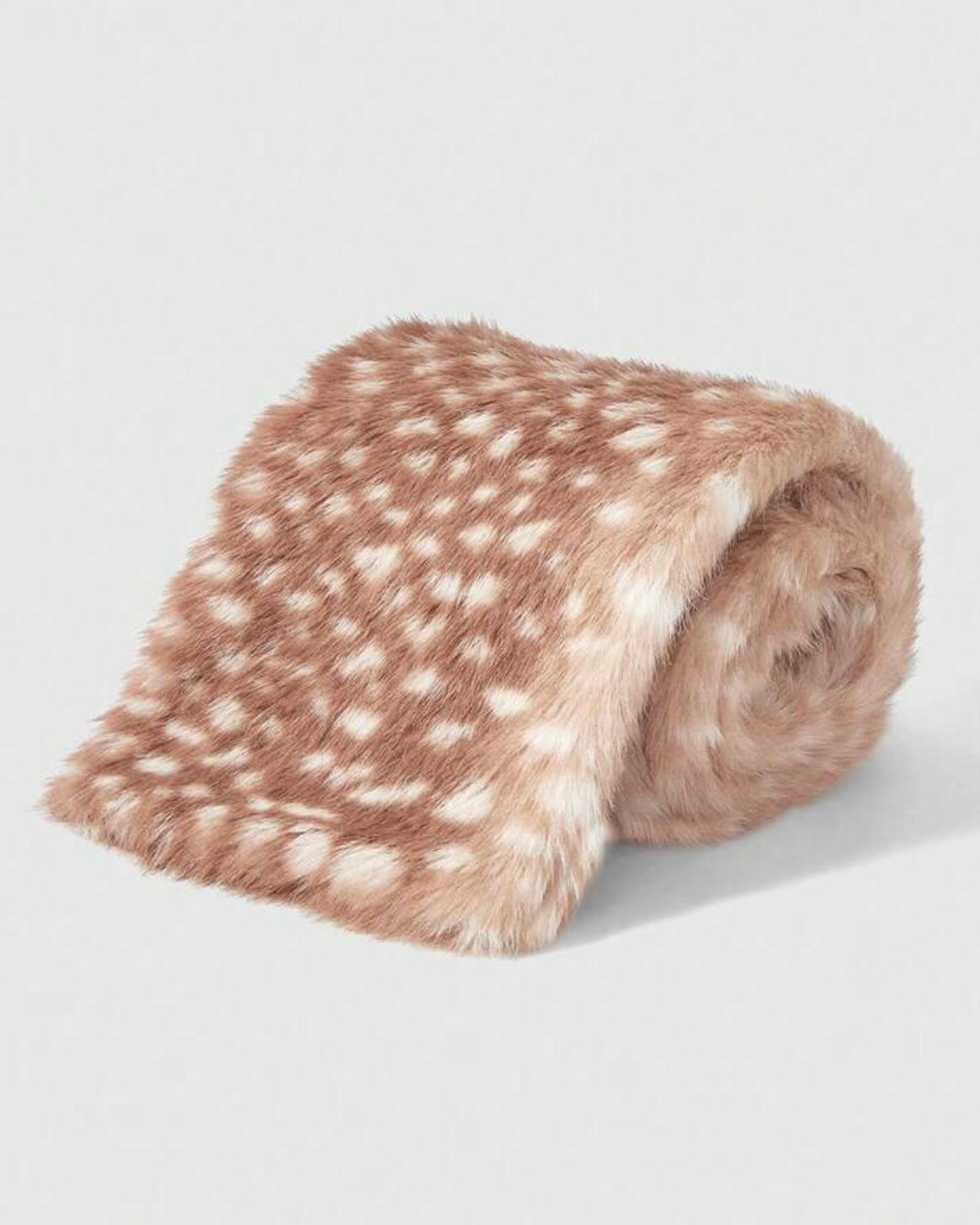 deer print fur scarf