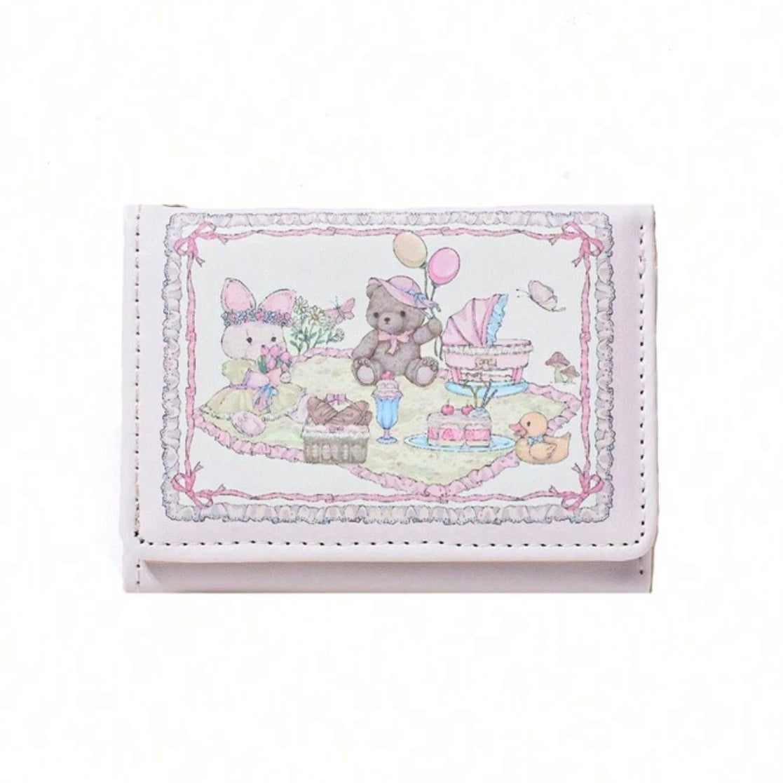 kawaii pink wallet 🧸🐰
