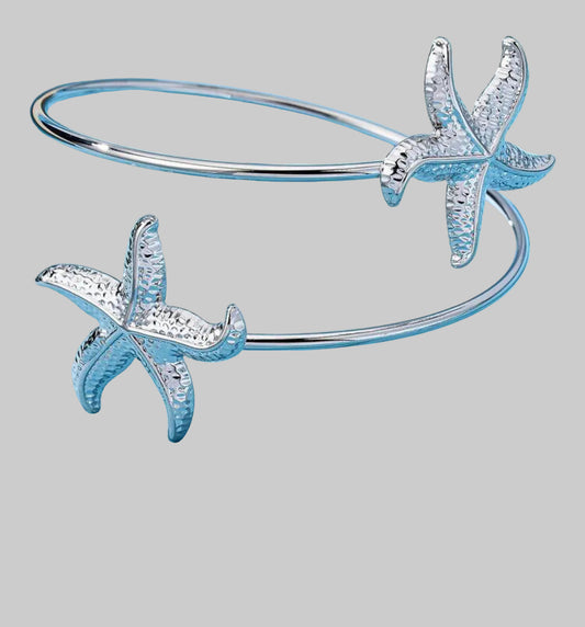 silver starfish arm cuff