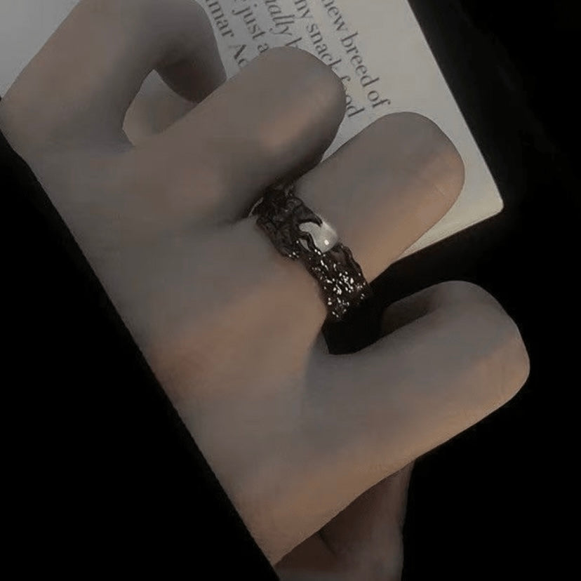 black sun and moon rings