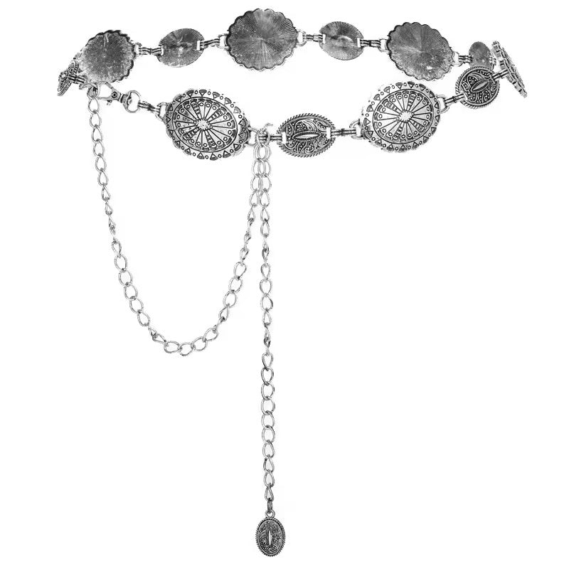 vintage oval waist chain