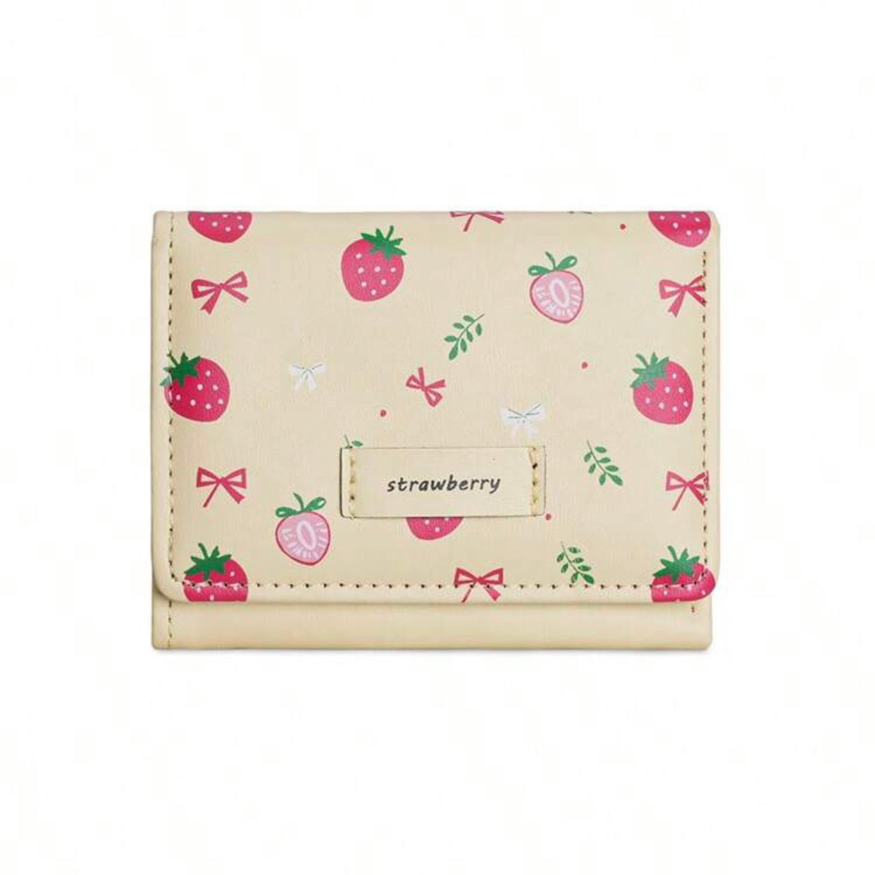 strawberry tri fold wallets