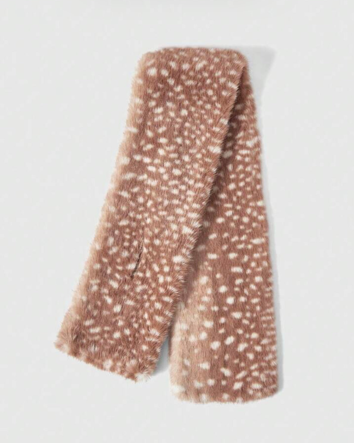 deer print fur scarf