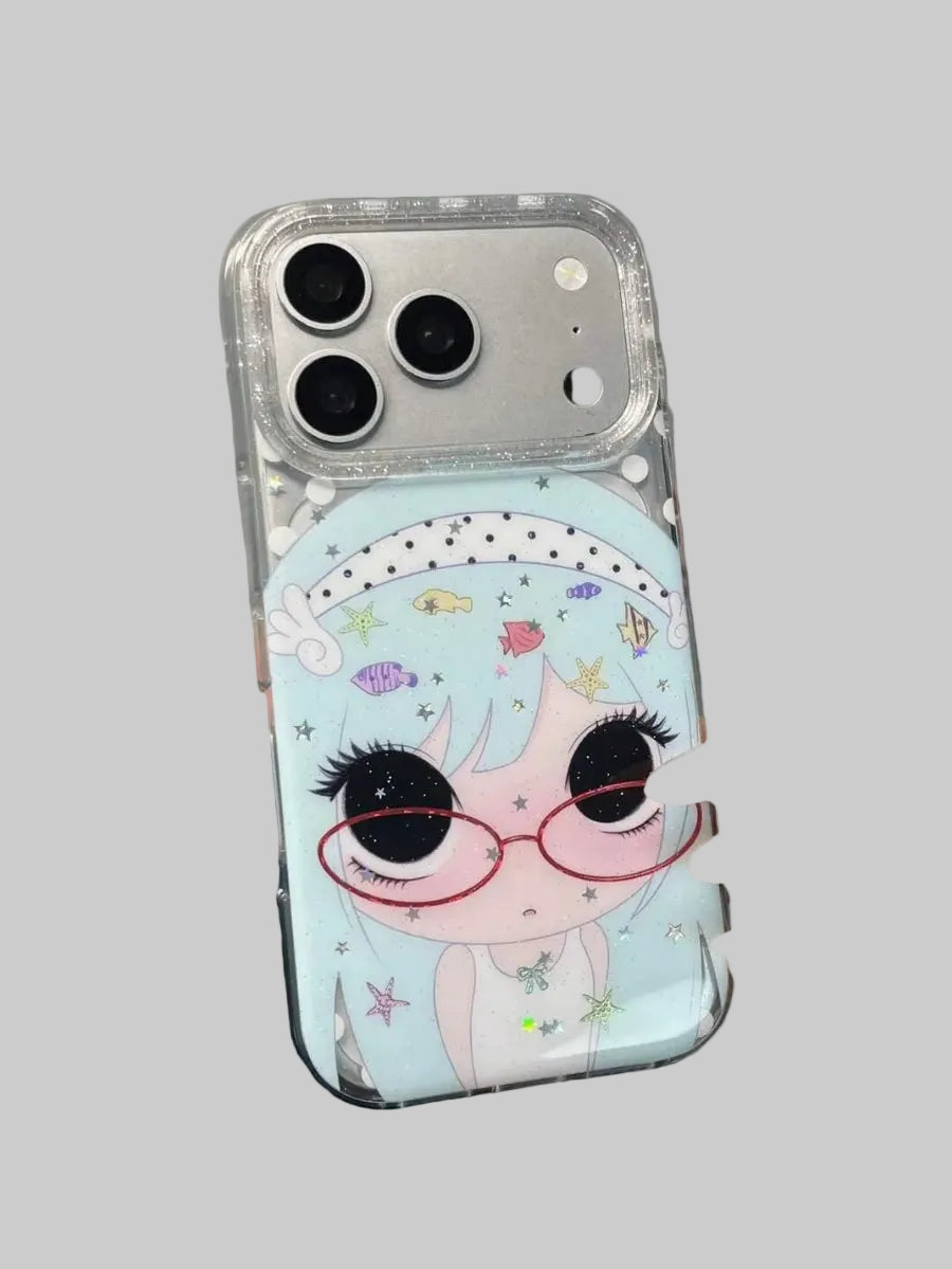 blue hair girl case
