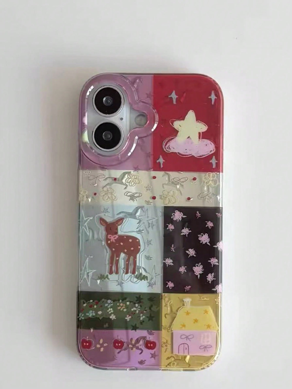 deer colorful grid case