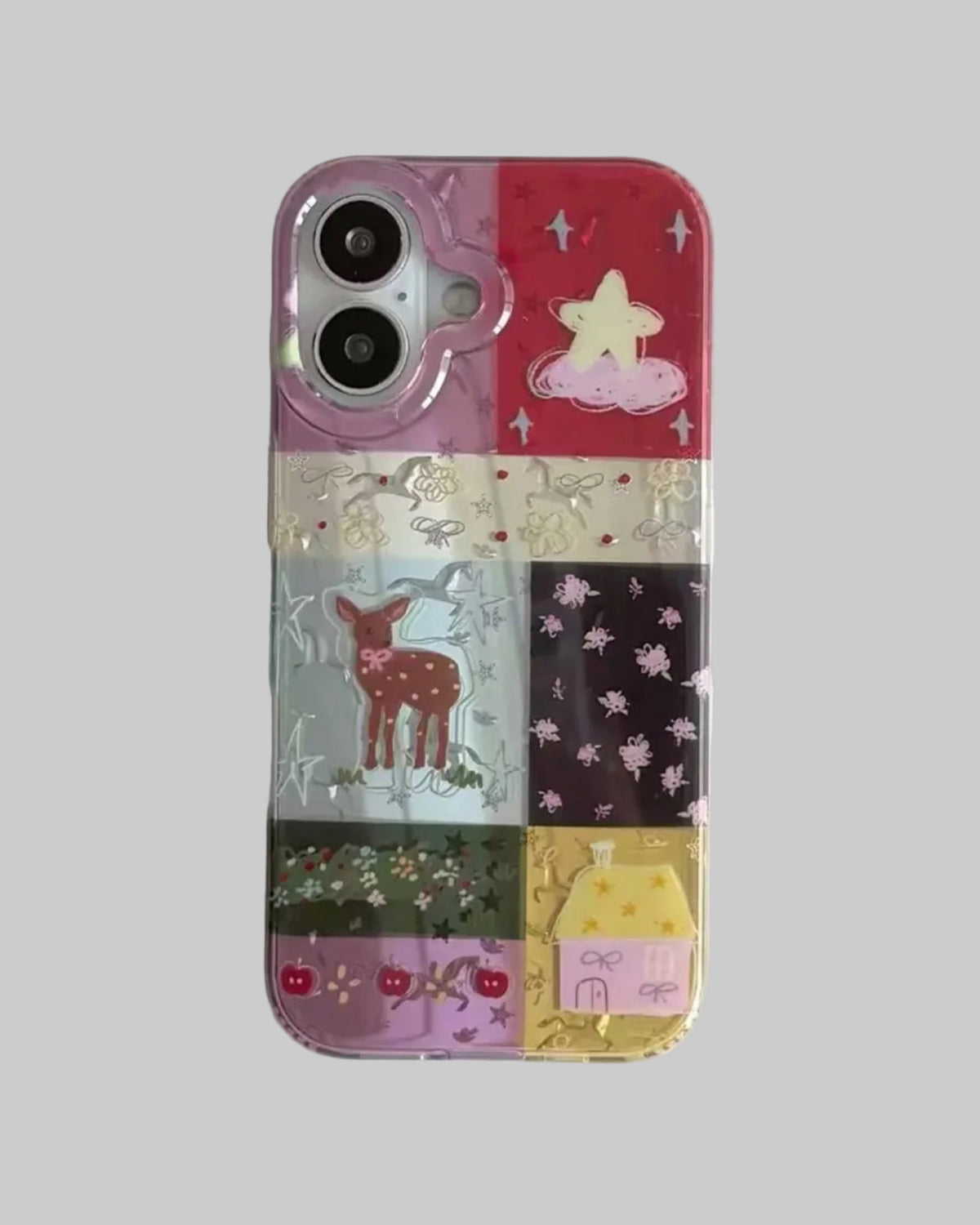 deer colorful grid case