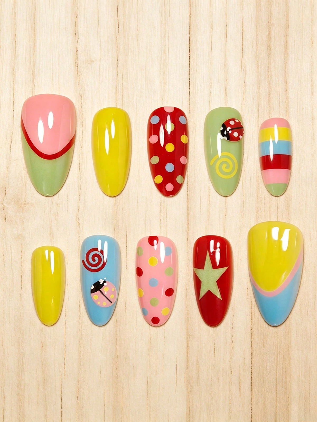 candy color y2k nails