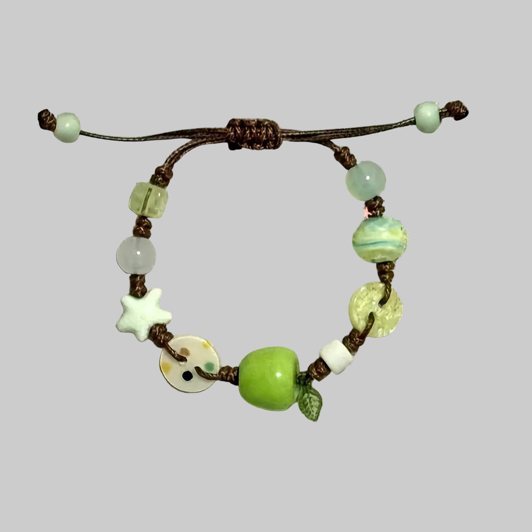 apple beaded bracelet