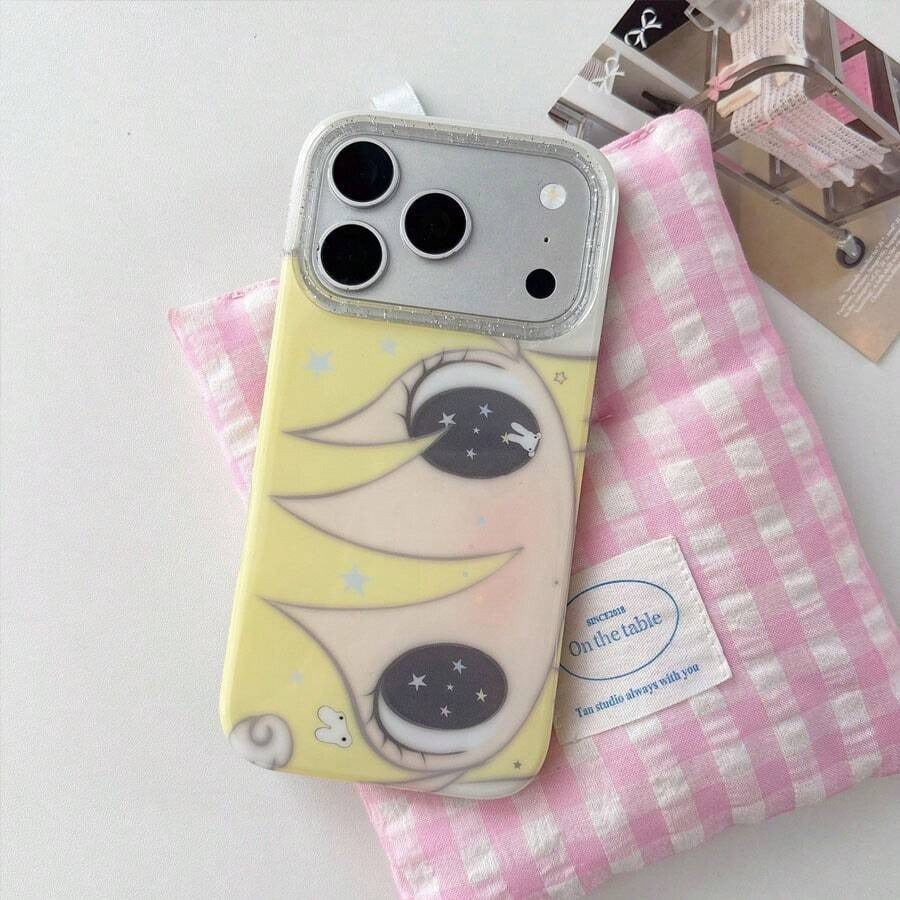 kawaii eye yellow case
