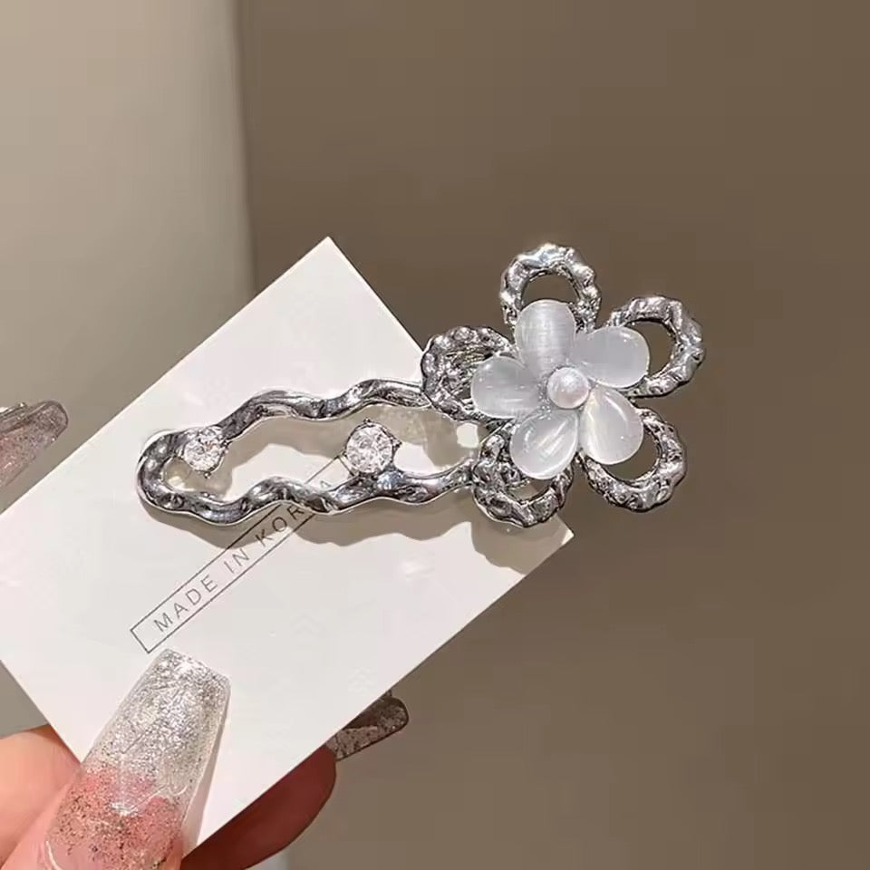 y2k flower hair pin