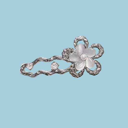 y2k flower hair pin