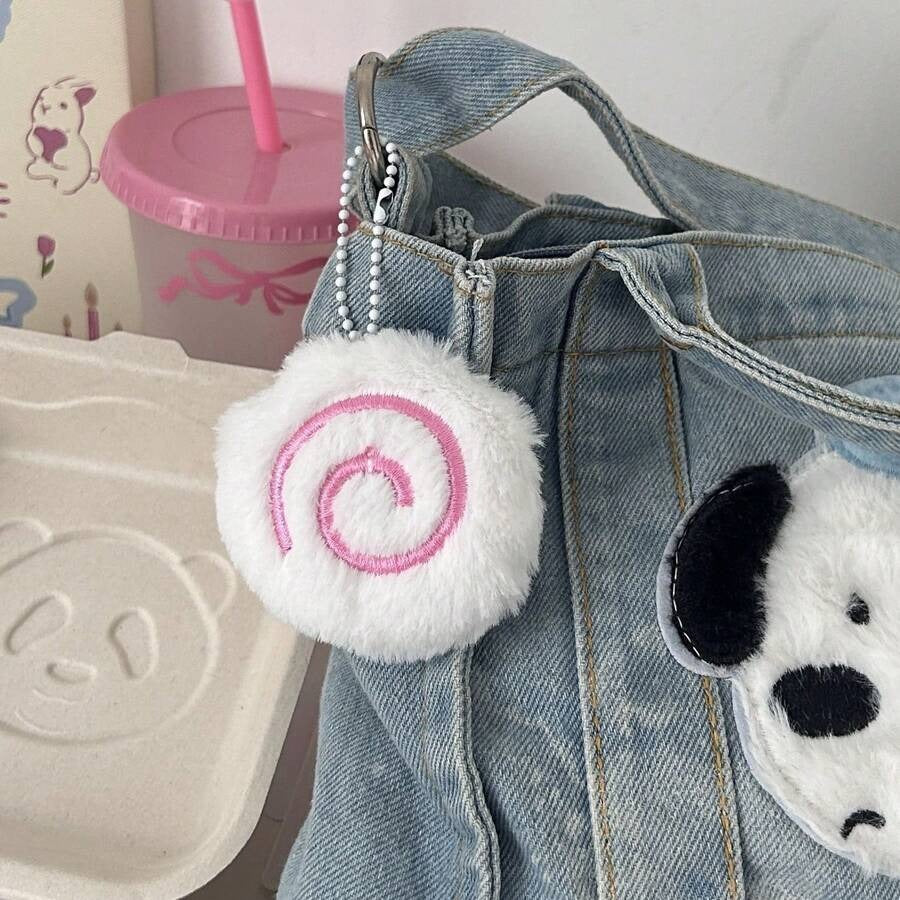 fish cake plush keychain