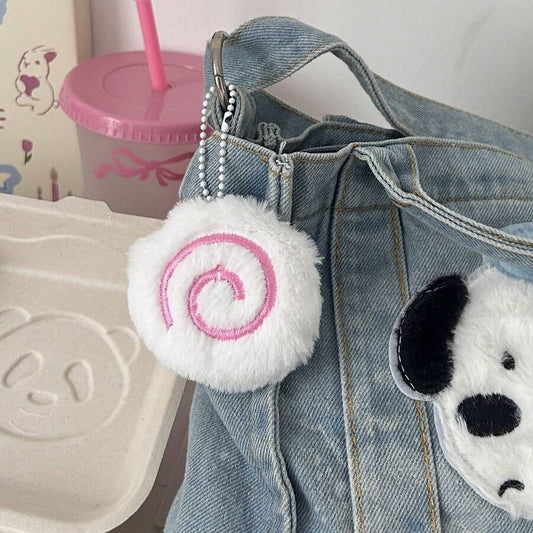 fish cake plush keychain