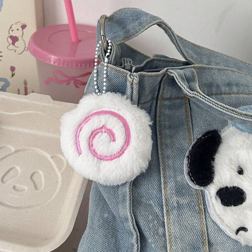 fish cake plush keychain