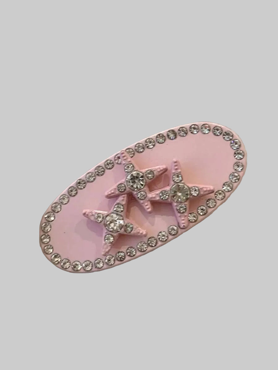 y2k pink hair star pin