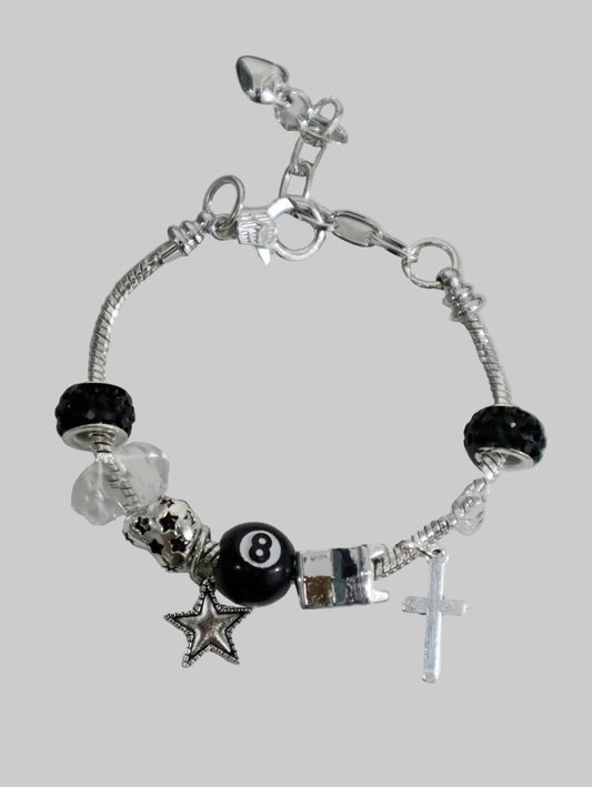 8 ball charmed bracelet