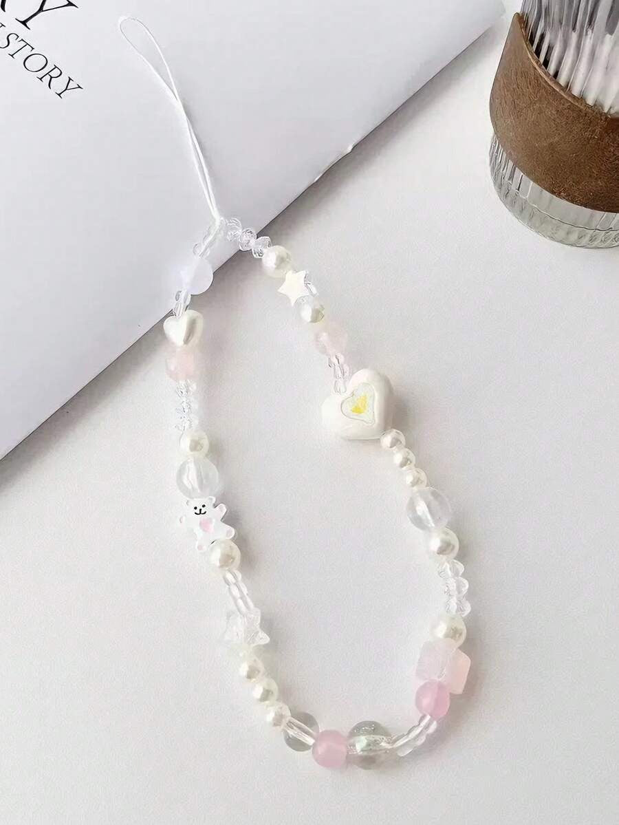 bear heartie phone charm