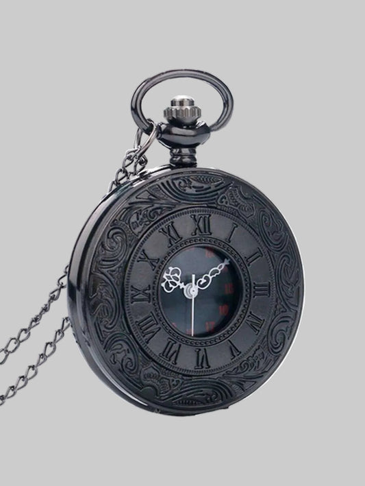 black pocket watch