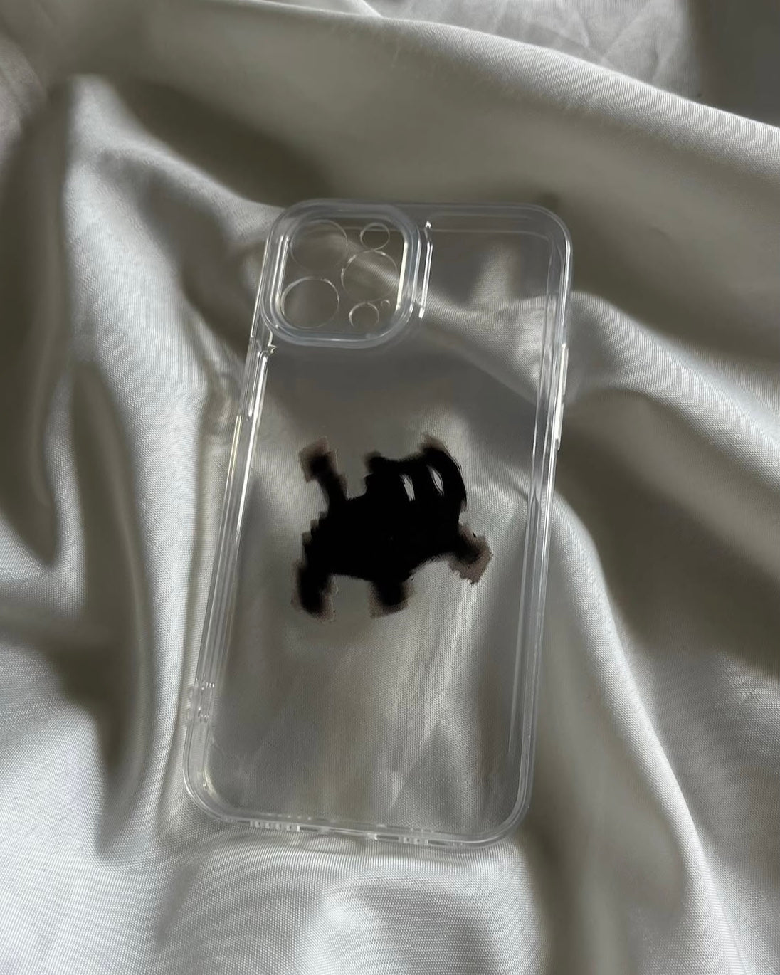 black cat clear phone case
