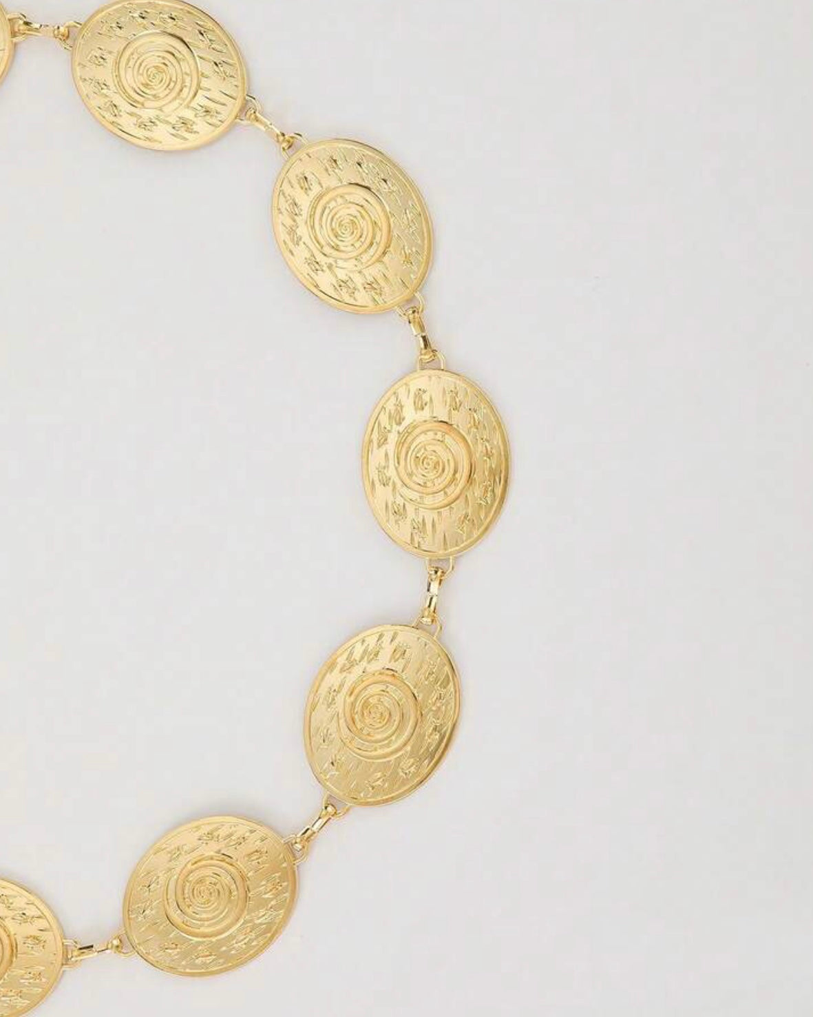 circle waist chain / gold n silver