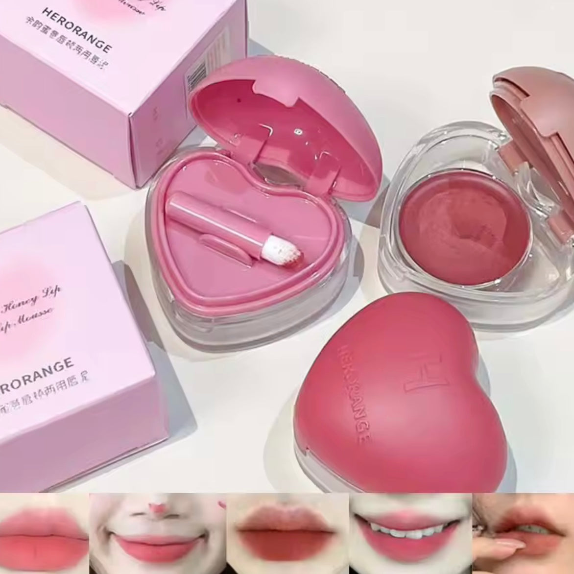heart shaped lip muds