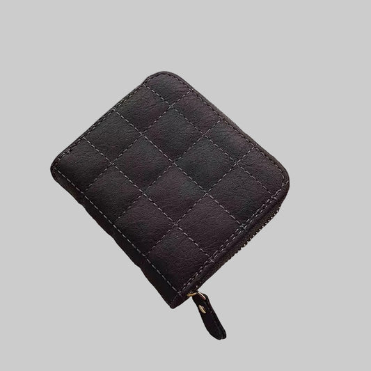 leather plaid wallets