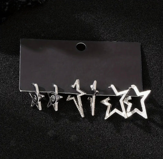 star earrings set