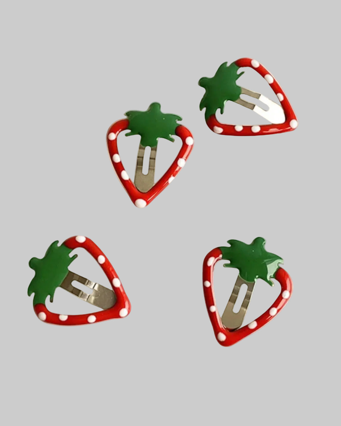 strawberry hair pins set