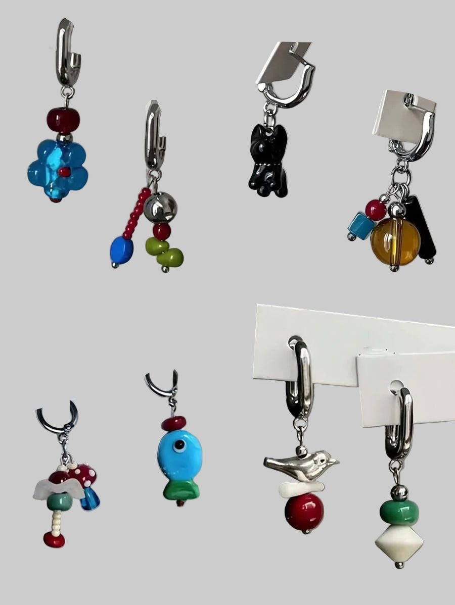 asymmetrical chaos earrings