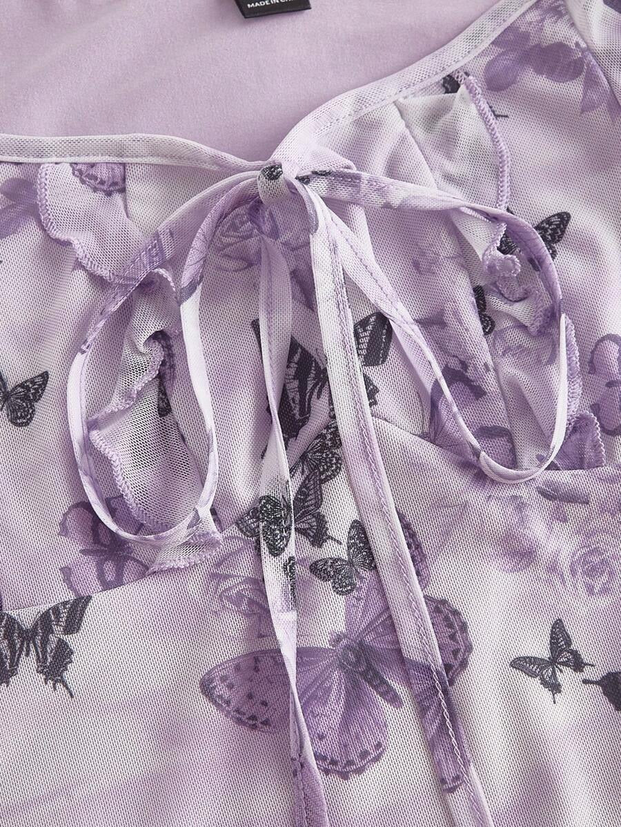 lavender butterfly dress