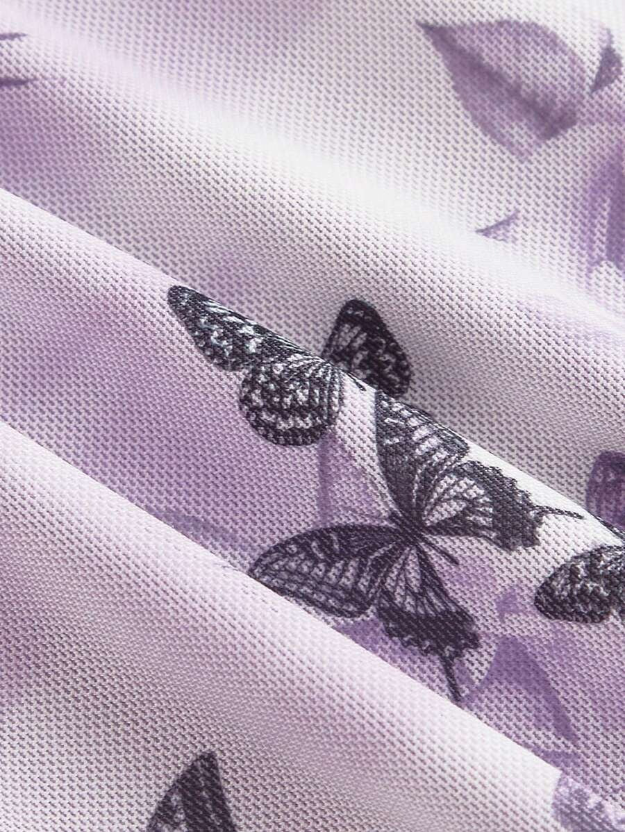 lavender butterfly dress