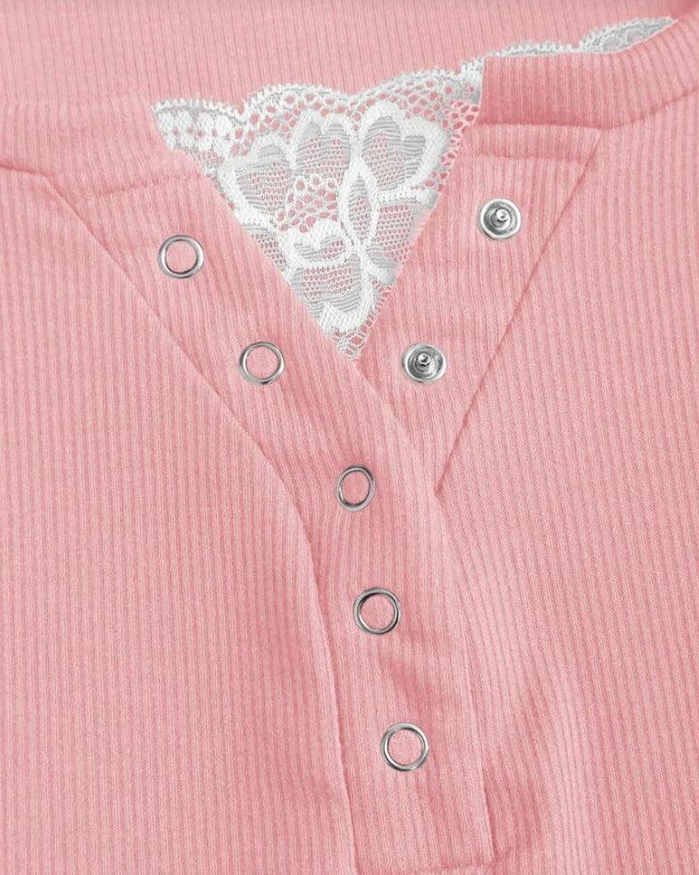 henley lace top