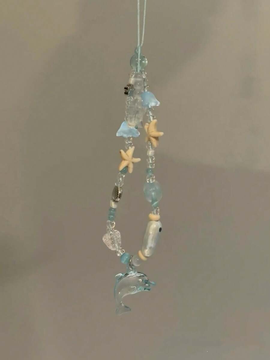 blue sea themed phone charm