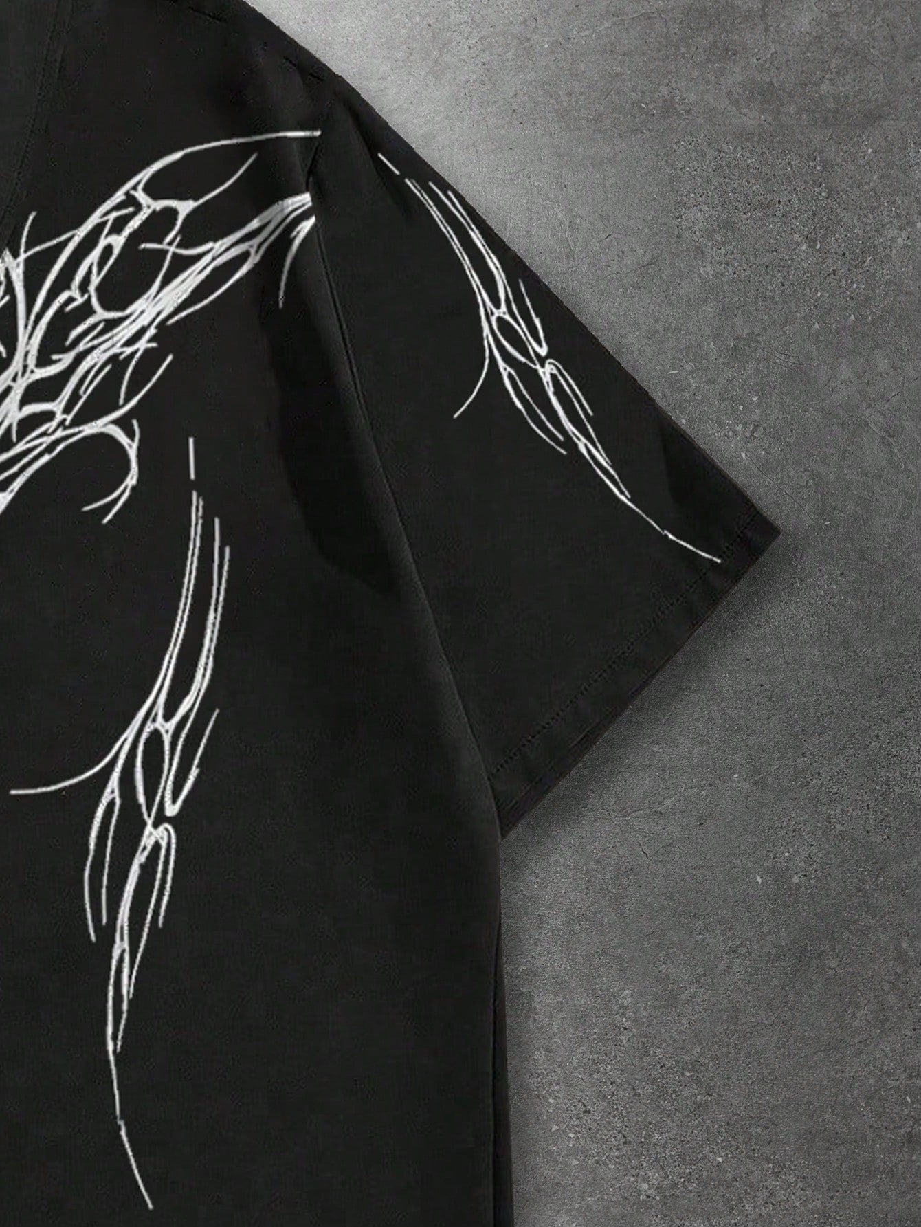 men y2k liquid metal print short sleeve collared shirt