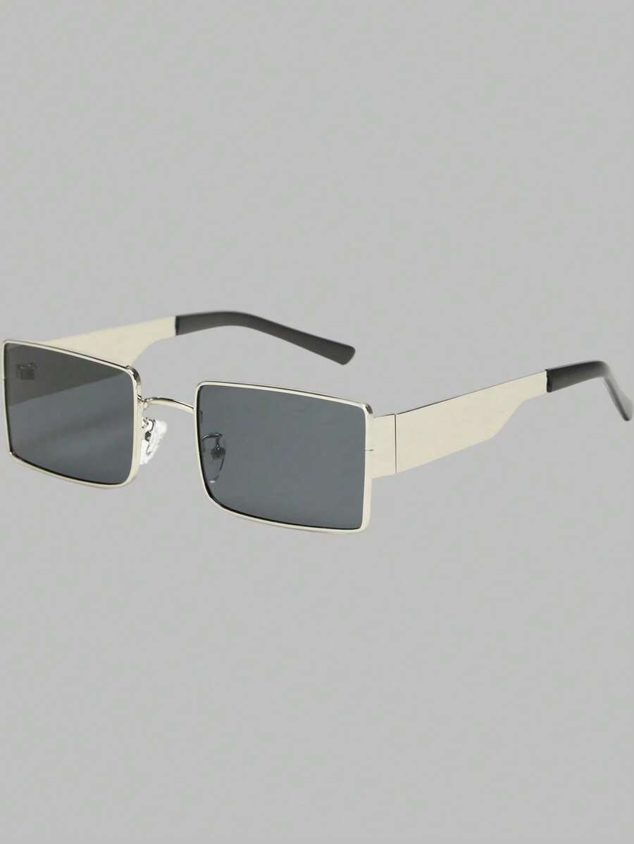 rectangular black glasses