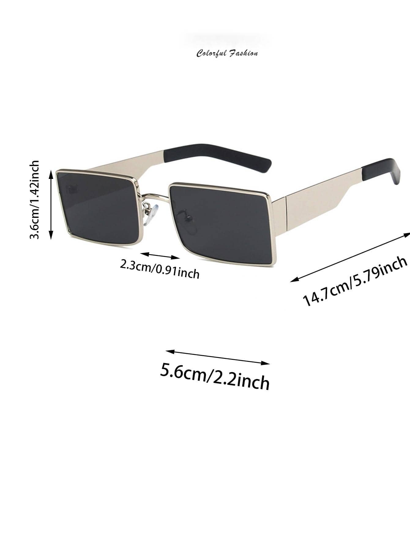rectangular black glasses