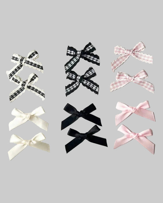bow hair pins set