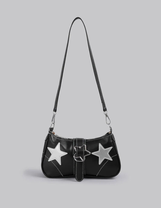 metallic star black bag