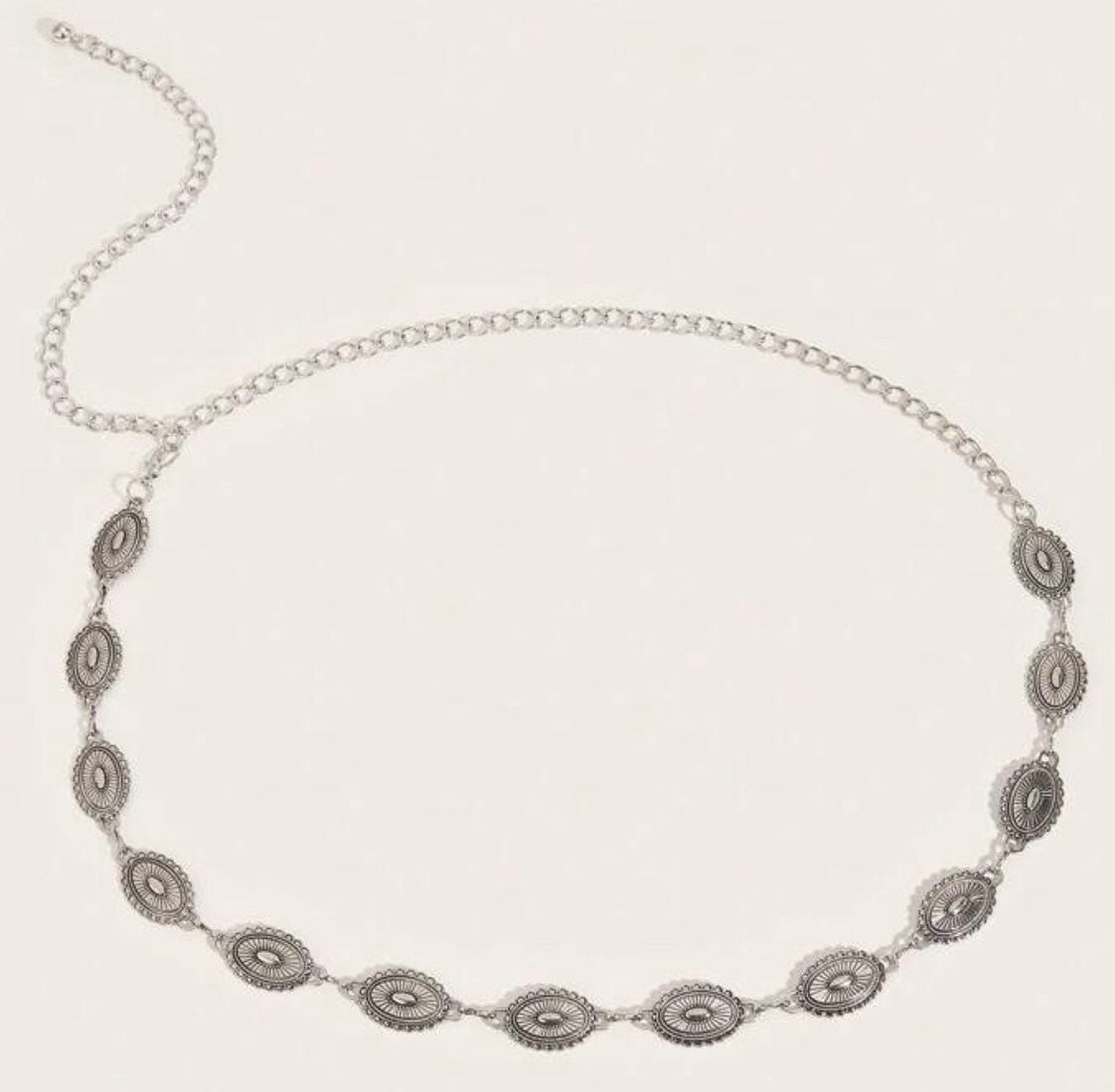 vintage silver waist chains/belts