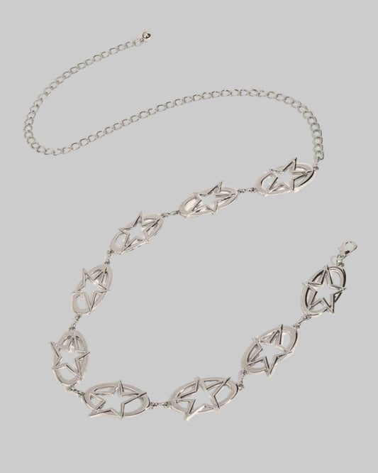y2k star waist chain