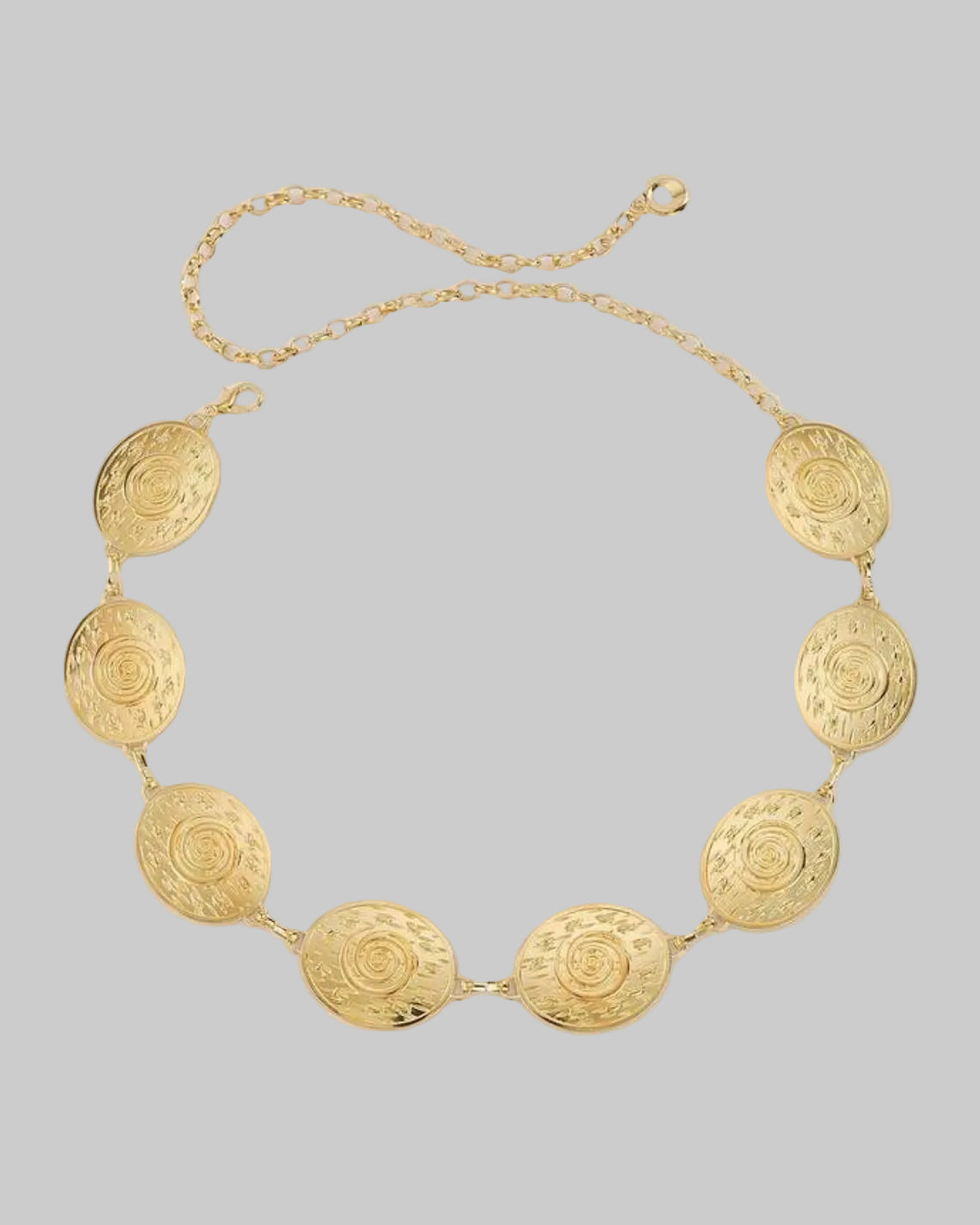 circle waist chain / gold n silver