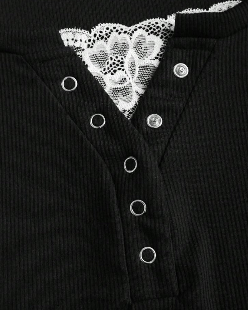 henley lace top