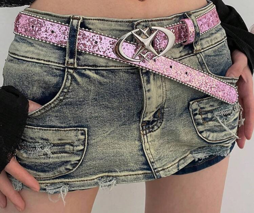 glitter sparkly belt